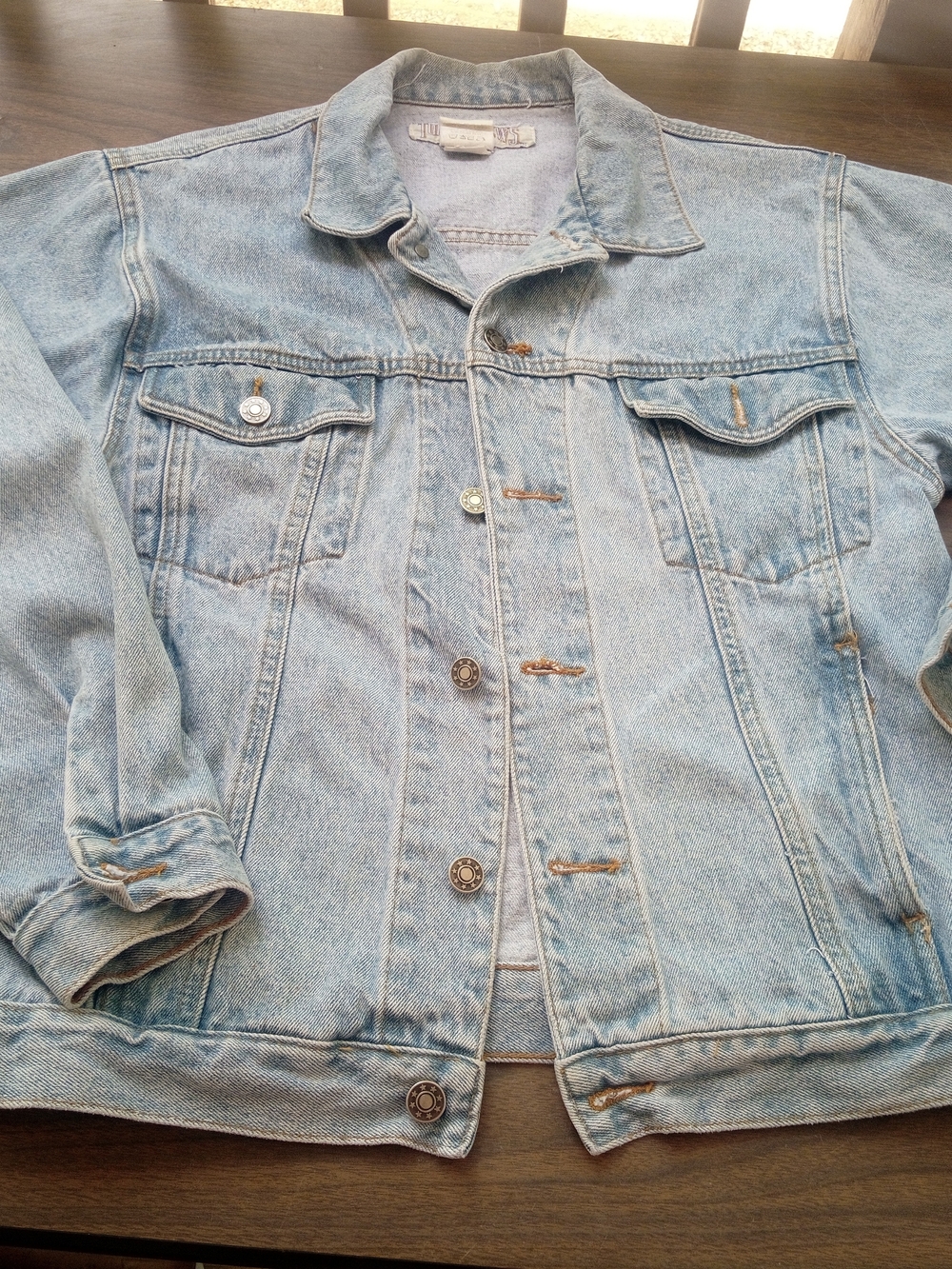 Vintage Today's News Men's Light Wash Denim Jacket